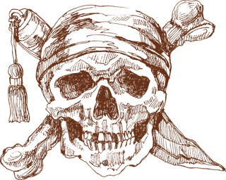 skullcappirate-skull-vector-line-art-883243