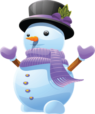 snowmand-cute-snowman-vector-set-350516