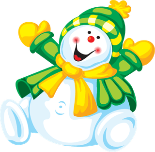 snowmansets-of-christmas-element-vector-345710