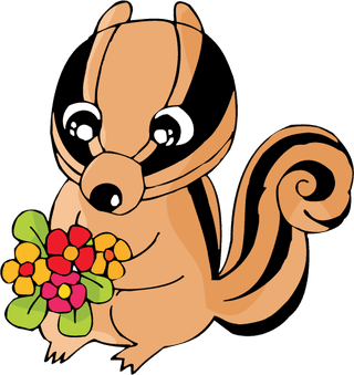 squirrelholding-flowers-cartoon-animals-176279