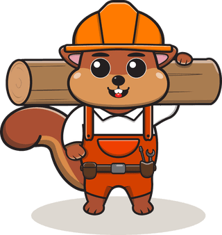 squirrelworker-vector-illustration-of-squirrel-farmer-cartoon-309712