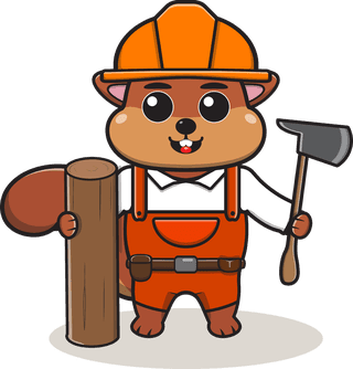squirrelworker-vector-illustration-of-squirrel-farmer-cartoon-648292