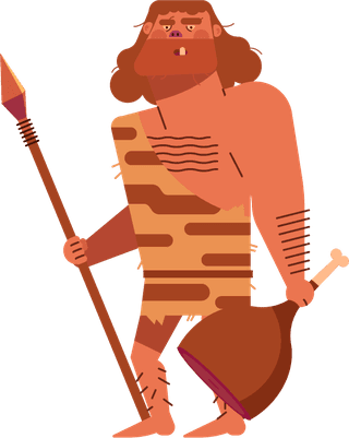 stoneage-people-ancient-stone-age-design-elements-caveman-dinosaur-sketch-13383