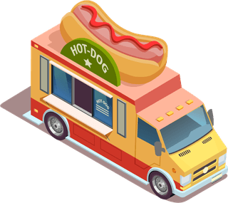 streetfood-trucks-isometric-icons-collection-674012