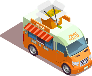 streetfood-trucks-isometric-icons-collection-586142