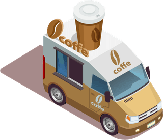 streetfood-trucks-isometric-icons-collection-174584