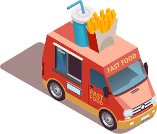 streetfood-trucks-isometric-icons-collection-559200