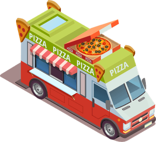 streetfood-trucks-isometric-icons-collection-89205
