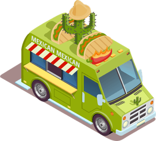 streetfood-trucks-isometric-icons-collection-77191