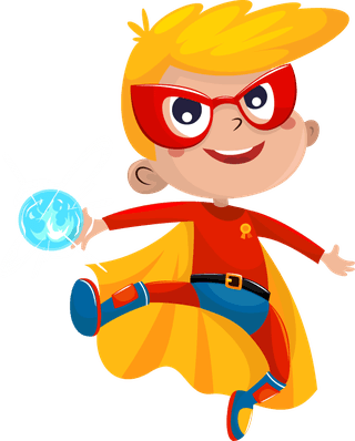superhero-kid-hero-icons-cute-cartoon-characters-sketch-385491