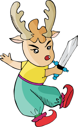 sworddancing-deer-cartoon-animals-784834