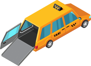 taxiservice-isometric-isolated-icons-861785