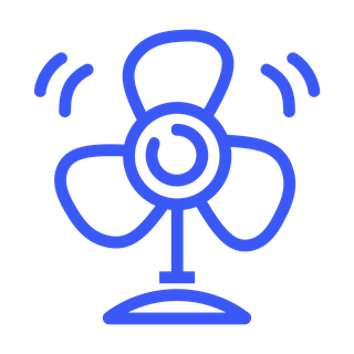 lineicon-representing-an-electric-fan-appliance-in-simple-blue-for-cooling-and-airflow-390029