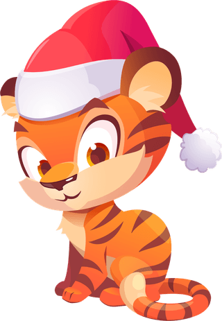 tigercubs-christmas-cute-baby-tiger-character-christmas-hat-206009