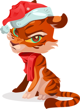 tigercubs-christmas-cute-baby-tiger-character-christmas-hat-504356