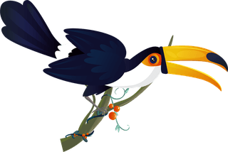 tocotoucan-tucan-birds-icons-colorful-cartoon-sketch-214125