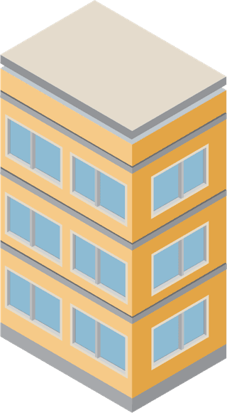 townhousebuilding-icons-with-city-landscape-isometric-isolated-illustration-92811