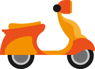 transportationscooter-flat-icon-collection-vector-elements-93478