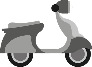 transportationscooter-flat-icon-collection-vector-elements-333095