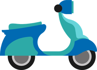 transportationscooter-flat-icon-collection-vector-elements-70707