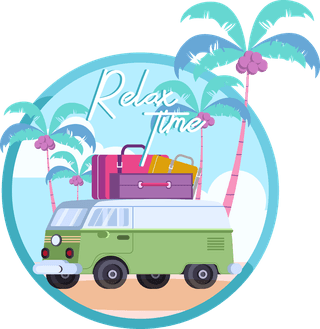 traveltags-templates-colorful-classic-vehicles-scence-decor-27930