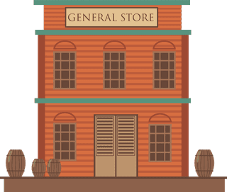 varietyold-houses-western-town-flat-item-cartoon-traditional-wild-west-wooden-buildings-isolate-723502