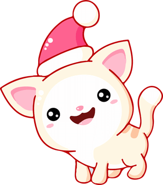 vectorchristmas-collection-set-kawaii-little-cats-888166