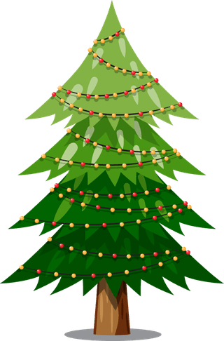 vectorchristmas-tree-isolated-with-lightbulb-stars-340839