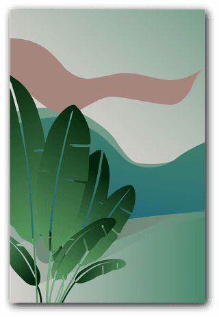 vectorcreative-tropical-leaves-illustration-set-seamless-background-477639