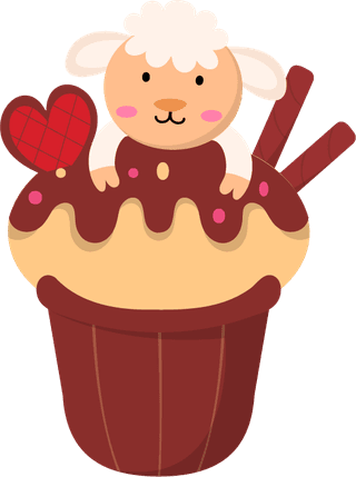 vectorcupcakes-yummy-dessert-decorated-candle-candy-creme-chocolate-221329