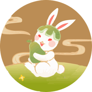 vectorjade-rabbits-enjoying-pomelo-sky-lanterns-905112