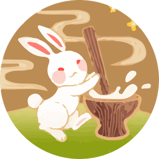 vectorjade-rabbits-enjoying-pomelo-sky-lanterns-302638