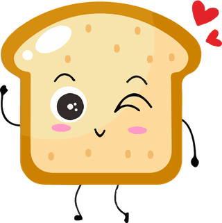 vectorkawaii-cartoon-toast-bread-icon-character-860363