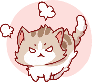 vectorkawaii-cat-sleeping-streching-angry-playing-813243
