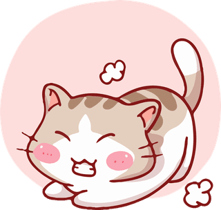 vectorkawaii-cat-sleeping-streching-angry-playing-815601
