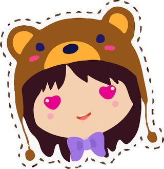 vectorkawaii-girls-animals-hats-cute-emoticon-480327
