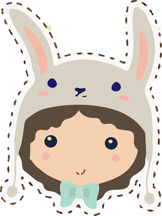 vectorkawaii-girls-animals-hats-cute-emoticon-275707