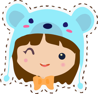 vectorkawaii-girls-animals-hats-cute-emoticon-268355