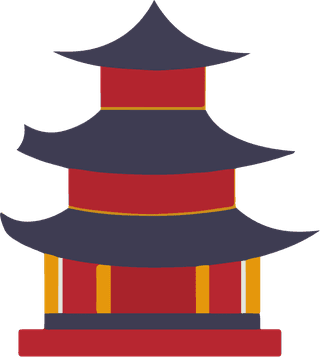 vectorof-chinese-buildings-and-temples-in-the-traditional-style-on-a-light-733107