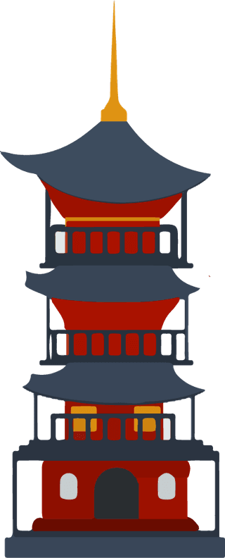 vectorof-chinese-buildings-and-temples-in-the-traditional-style-on-a-light-726994