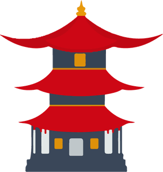 vectorof-chinese-buildings-and-temples-in-the-traditional-style-on-a-light-738745