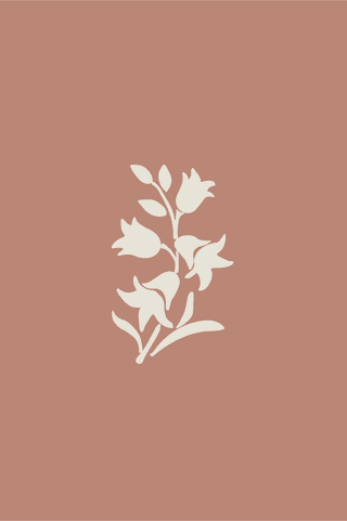 vectorof-printable-illustrations-minimalistic-in-terracotta-color-leaves-flowers-790358
