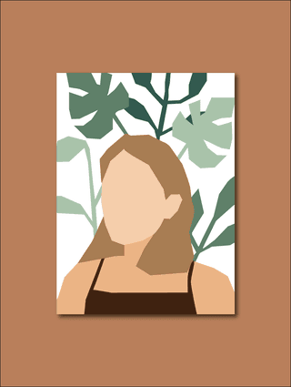 vectorof-woman-s-face-minimalist-collage-abstract-contemporary-fashion-in-a-modern-trendy-colors-680884