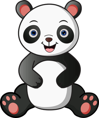 vectorvector-illustration-of-cute-baby-pandas-collection-74663