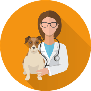 veterinarydoctor-and-animals-vet-clinic-flat-round-icons-906142