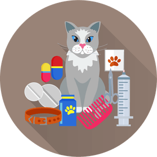 veterinarydoctor-and-animals-vet-clinic-flat-round-icons-897012