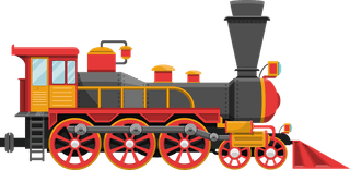vintagetrain-on-railroad-vector-design-illustration-set-isolated-on-white-background-708337
