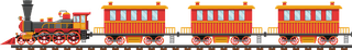 vintagetrain-on-railroad-vector-design-illustration-set-isolated-on-white-background-768941