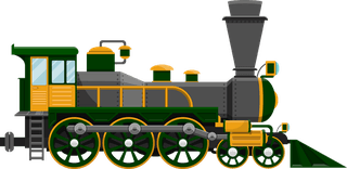 vintagetrain-on-railroad-vector-design-illustration-set-isolated-on-white-background-844345