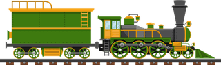 vintagetrain-on-railroad-vector-design-illustration-set-isolated-on-white-background-127460